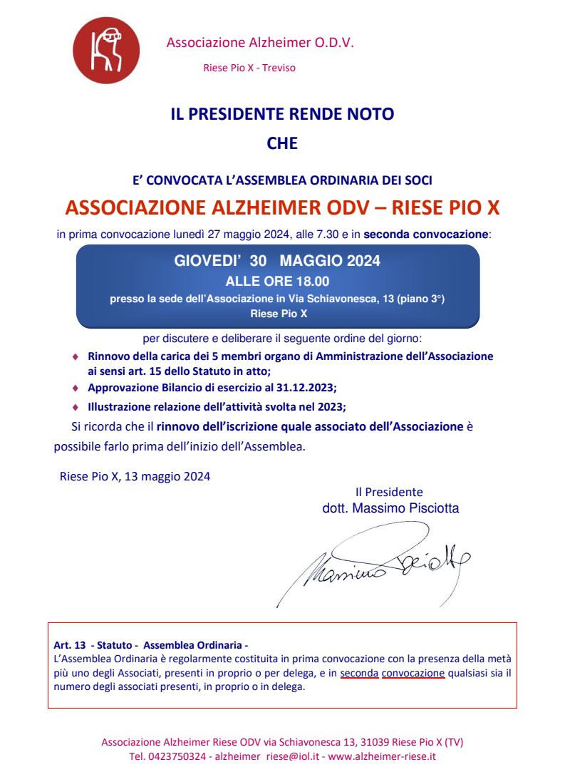 Assemblea annuale 2024