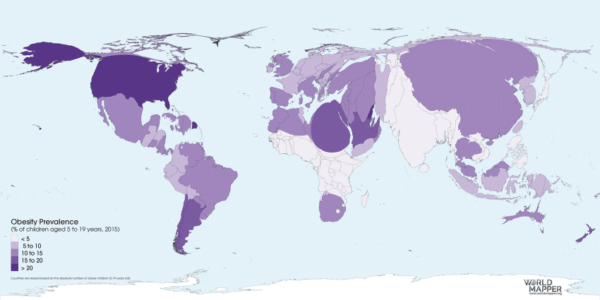 Children Obesity 2015 prevalence