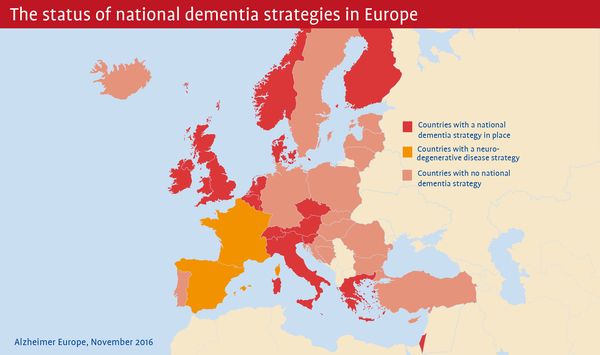 European Dementia Strategy map 2016