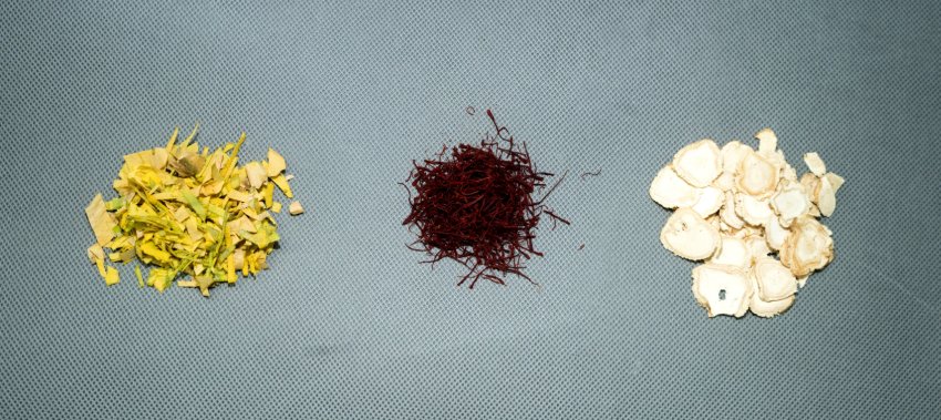 Ginkgo biloba, saffron and ginseng (photo: Giulia Marchi-Bloomberg)