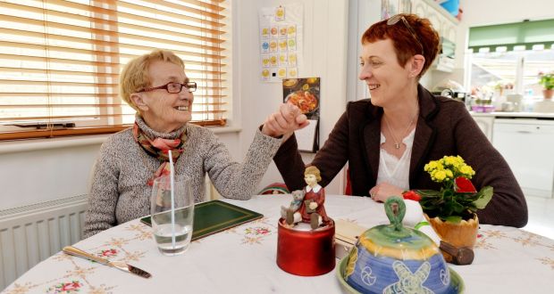 Jenny Hughes cares for Philomena Hughes with dementia