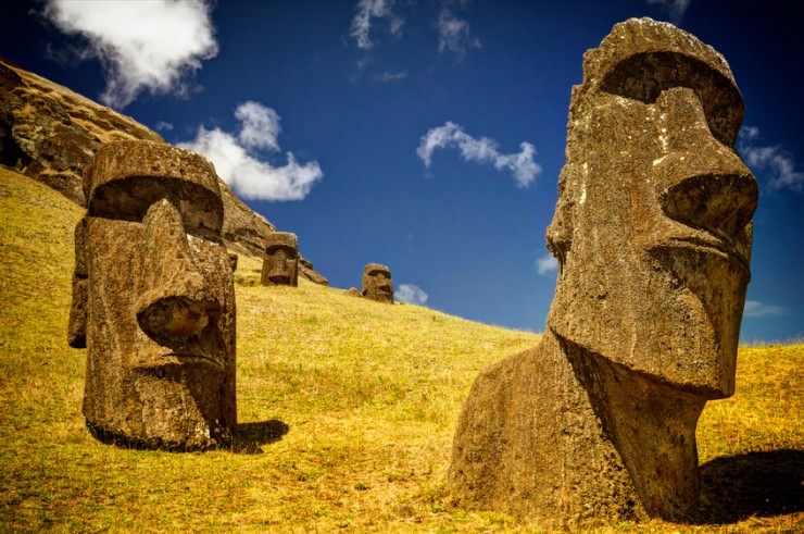 Moai dell'Isola di Pasqua (Foto Benjamin Gs)