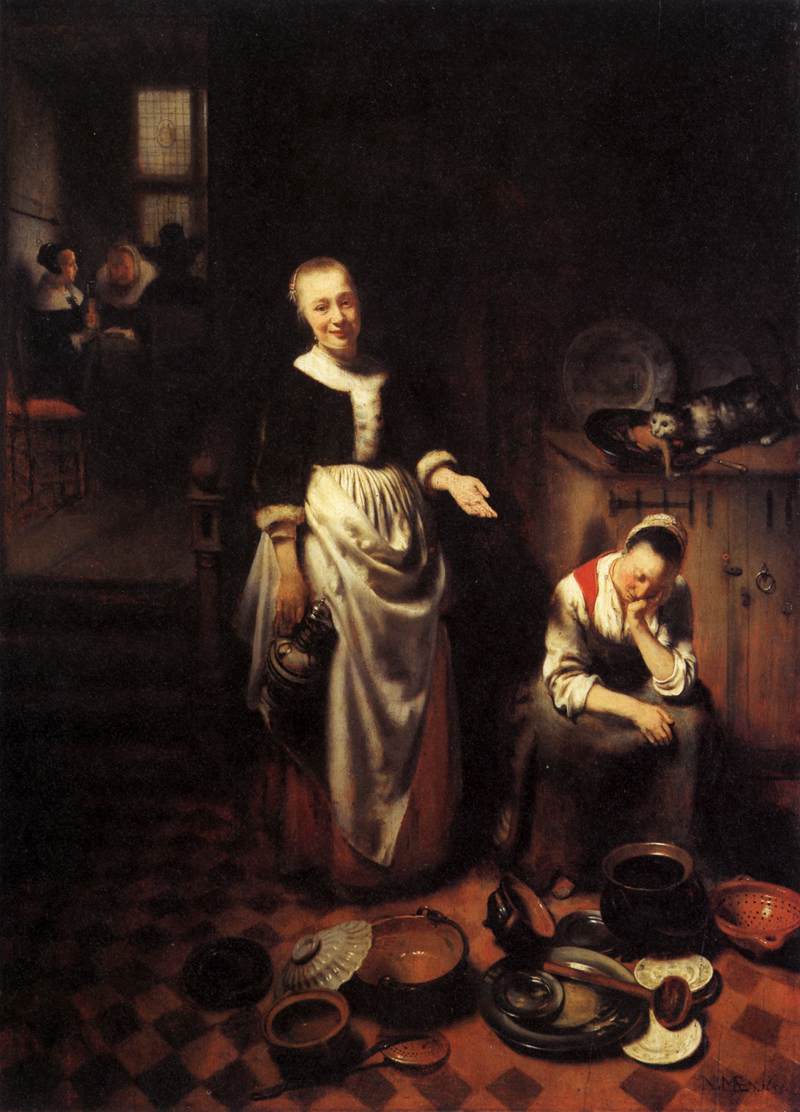 Nicolaes Maes: The Idle Servant