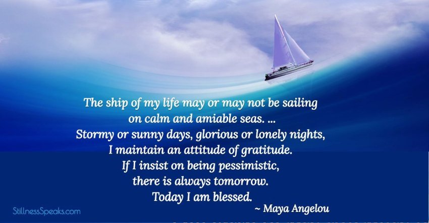 The ship of my life Maya Angelou