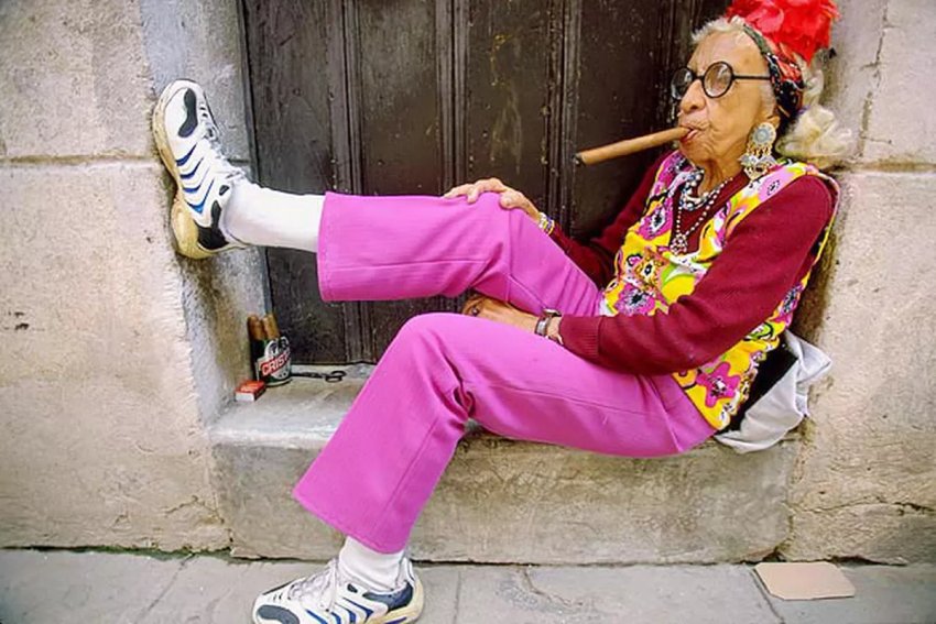 Woman Smoking Cigar Cuba