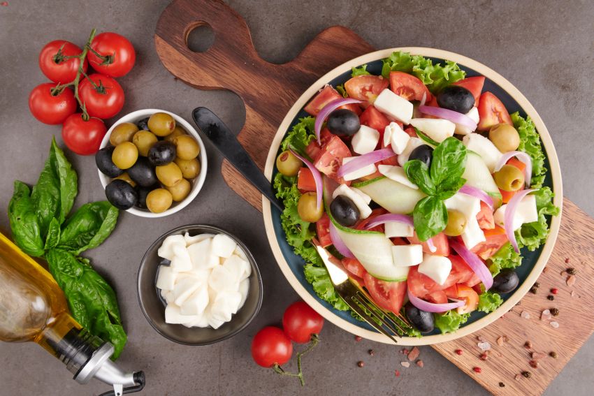 fresh vegetables olive oil mediterranean diet