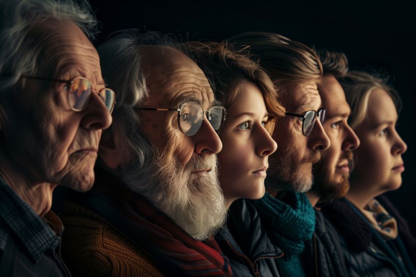 humans of different ages aging Image by AI on freepik