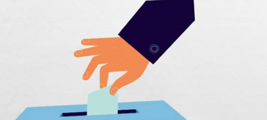 inserting vote into ballot box