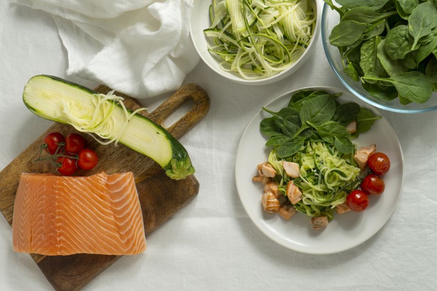keto diet salmon vegetables