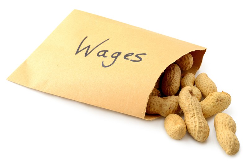 low wages peanuts 