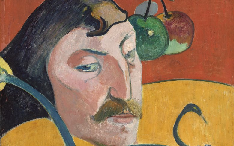 paul gauguin self portrait with halo and snake