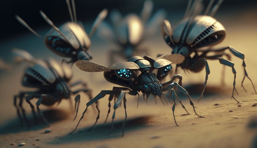 small ant crawling bugs 